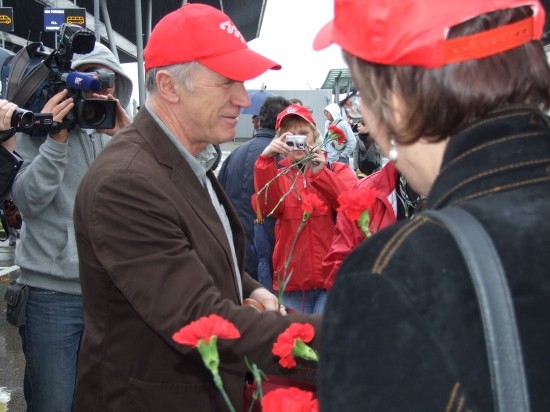 Sindikalisti s hrvaškimi kolegi simbolno na meji - fotogalerija