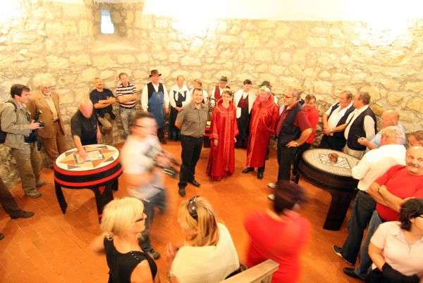 Prva trgatev v grajskem vinogradu