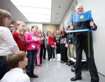 Nagrajenci iz OŠ Pišece v parlamentu