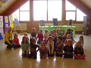 Slikarska razstava Nagajivčkov iz artiškega vrtca