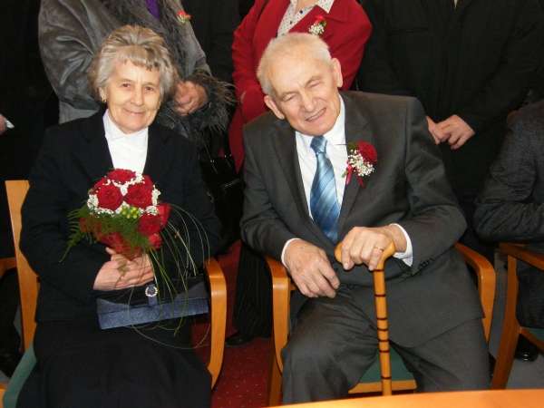 Zlatoporočenca Stanislav in Marija Kranjec z Rožnega