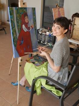 Šentjanška umetnica Elena na mednarodni likovni koloniji v Radencih